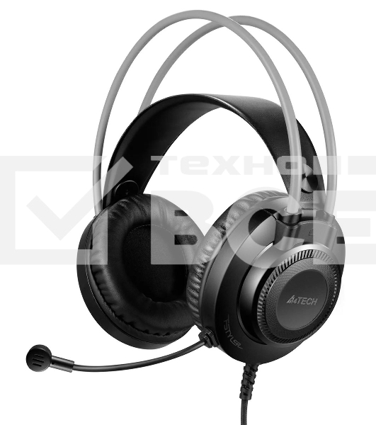 Гарнитура проводная с микрофоном A4Tech Fstyler FH200i серый 1.8м накладные оголовье (FH200I GREY)
