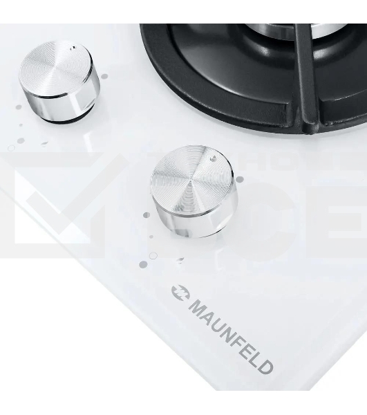 Газовая варочная панель Maunfeld EGHG.32.1CW/G, 2 конфорки, закаленное стекло, белый