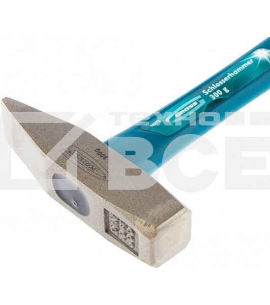 Молоток слесарный Gross 10273 300 г, квадратный боек, фиберглассовая обрезиненная рукоятка