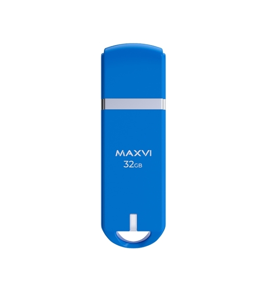 Флешка USB Maxvi P3 sky blue (FD32GBUSB20C10P3), 32GB, USB 2.0, R/W 15/5, синий