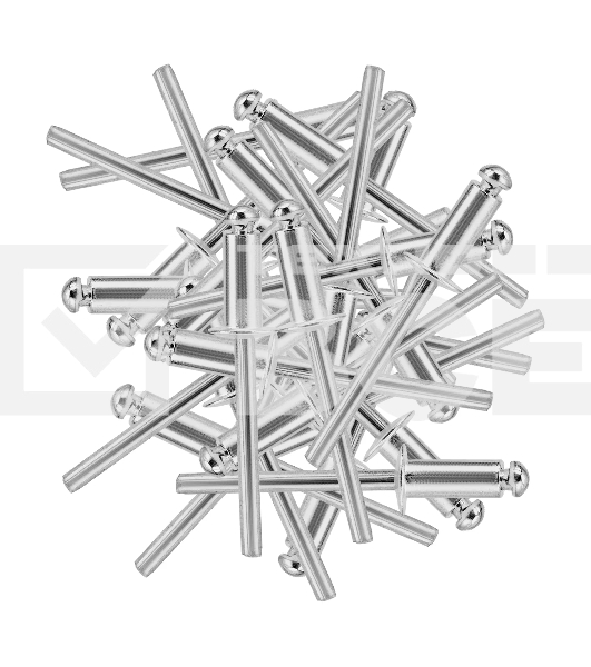Заклепки алюминиевые Denzel, 3/16'-1/2', 5 х 12 мм, 50 шт.