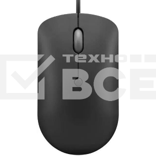 Мышь проводная Lenovo 400 черный, 2400 dpi, USB-C, кнопки - 4