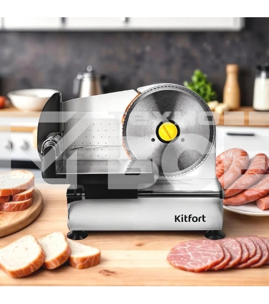 Ломтерезка Kitfort КТ-6269 150Вт (нарезка до 15мм) серебристый/черный