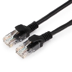 Патч-корд медный UTP Cablexpert PP10-3M/BK cat.5e, 3м, литой, многожильный, черный, фото 1
