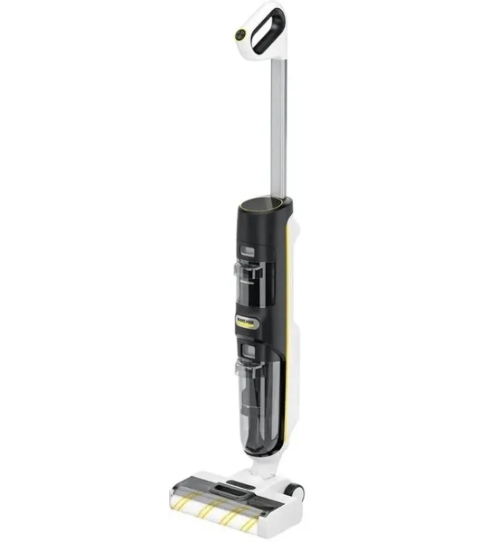 Пылесос вертикальный моющий Karcher FCV 4 Dry белый/черный, питание от аккумулятора, 180 Вт, уборка влажная/сухая, пылесборник 0.45 л