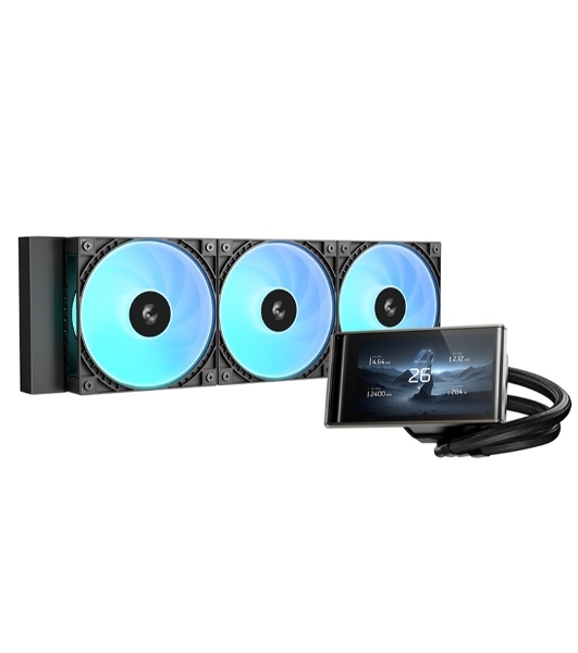 Система водяного охлаждения Deepcool LT360 Vision ARGB черный, алюминий/медь, 2500 об/мин, 33.66 дБ, 4 pin, 350 Вт