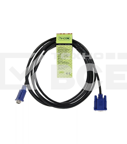 Кабель соединительный SVGA (15M/M) 3m 2 фильтра TV-COM <QCG120H-3M>