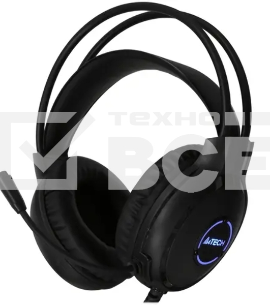 Наушники с микрофоном A4Tech Fstyler FH300U черный 2м накладные USB оголовье
