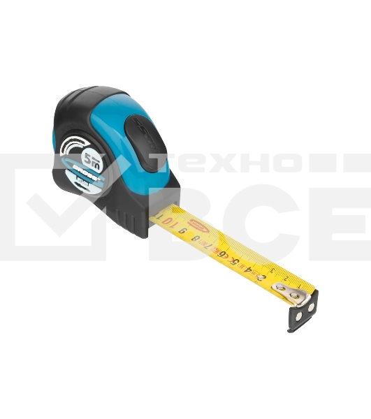 Рулетка GROSS 'Schlagfest', 3 м x 19 мм, магн. обрезиненный зацеп, двухст. шкала, нейлоновое покр. 31111