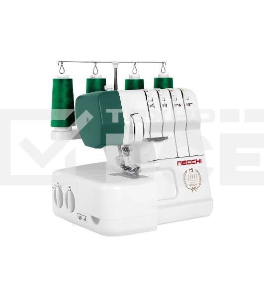 Оверлок Necchi 4537 2/3/4-х ниточный оверлок, LED подсветка, 12 видов швов, встроенный роликовый шов, встроенный дифференциал, свободный рукав, цветная система заправки, отключаемый верхний нож, металлическая станина¶Ширина шва 3 – 7мм, мах.длинна стежка 