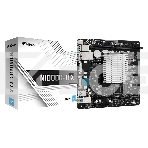 Материнская плата ASRock N100DC-ITX, BGA1264, Intel SoC, 1xDDR4, 2xSATA, 1xM.2, 1xPCIe 3.0 x4, 1xHDMI, 1xVGA, 1x 1Gb LAN, 2xUSB-A 3.2 Gen 1, 4xUSB-A 2.0, 3x3.5 мм, 7.1, Mini-ITX, фото 1
