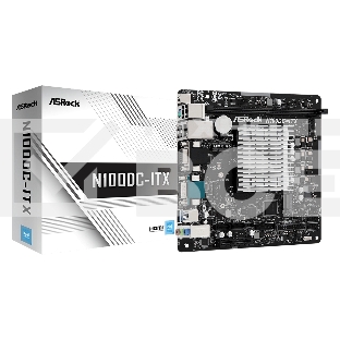 Материнская плата ASRock N100DC-ITX, BGA1264, Intel SoC, 1xDDR4, 2xSATA, 1xM.2, 1xPCIe 3.0 x4, 1xHDMI, 1xVGA, 1x 1Gb LAN, 2xUSB-A 3.2 Gen 1, 4xUSB-A 2.0, 3x3.5 мм, 7.1, Mini-ITX