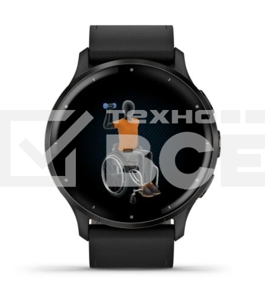 Смарт-часы Garmin Venu 3 черный, кожаный ремешок 45мм