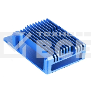 Корпус Qumo Aluminum case without fan, Raspberry Pi 4, blue(RS003)