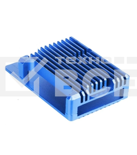 Корпус Qumo Aluminum case without fan, Raspberry Pi 4, blue(RS003)