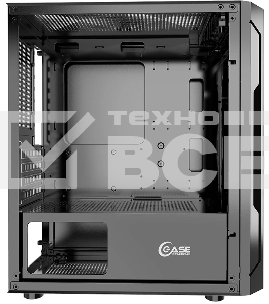 Компьютерный корпус Powercase Mistral Micro Z3B Mesh LED, Tempered Glass, 2x 140mm + 1х 120mm 5-color fan, черный, mATX (CMIMZB-L3)
