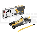 Домкрат гидравлический подкатной с фиксатором Denzel 2,5 т, 85-385 мм, фото 1