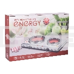 Плита настольная электрическая Energy EN-911 серебристый, 2,1 кВт, ТЭН, конфорки - 2, стеклокерамика, поворотные переключатели, фото2