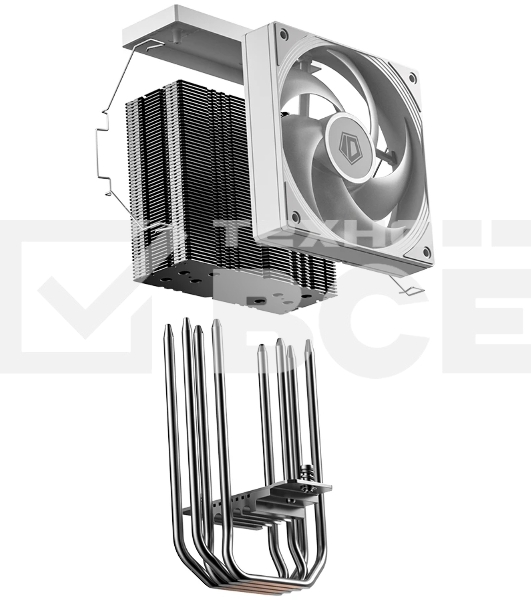Кулер для процессора ID-Cooling FROZN A410 SE ARGb белый 180W/ Intel 1700, 12*, 115*, AMD AM5, AM4/ Screws