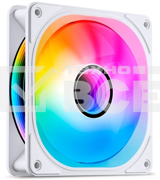 Вентилятор для корпуса JONSBO FR-606WR Reverse (120x120x25мм, 4-pin PWM, ARGb, 35.99CFM, 26.5dBA, 1500RPM, белый)