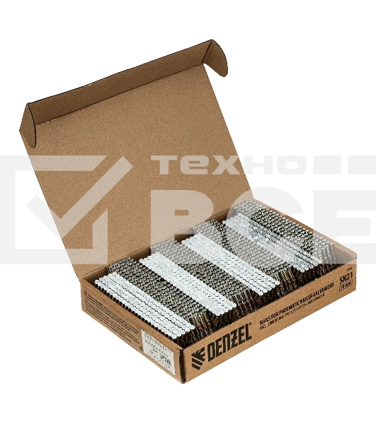 Гвозди Denzel для пнев. нейлера (оцинк.), длина - 50 мм, диам. - 2,9 мм, 2000 шт.