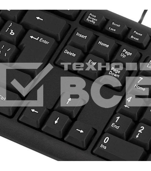 Клавиатура проводная Oklick 180M черный USB