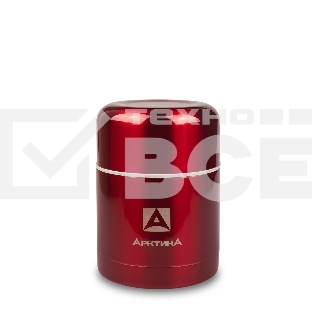 Термос Арктика 302-500 красный, широкое горло 0,5 л для супа и еды, холод/тепло 12 ч