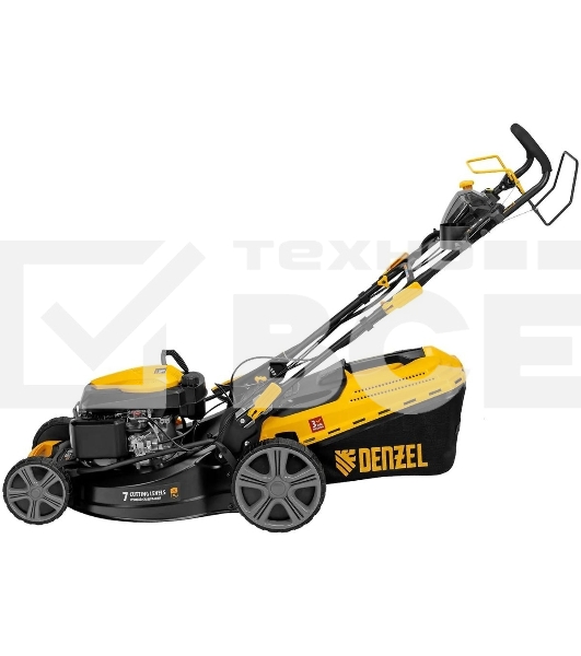 Газонокосилка бензиновая Denzel GLD-520SP-VE, 196 см3,шир 52 см,привод,вариатор,эл.старт, 60 л