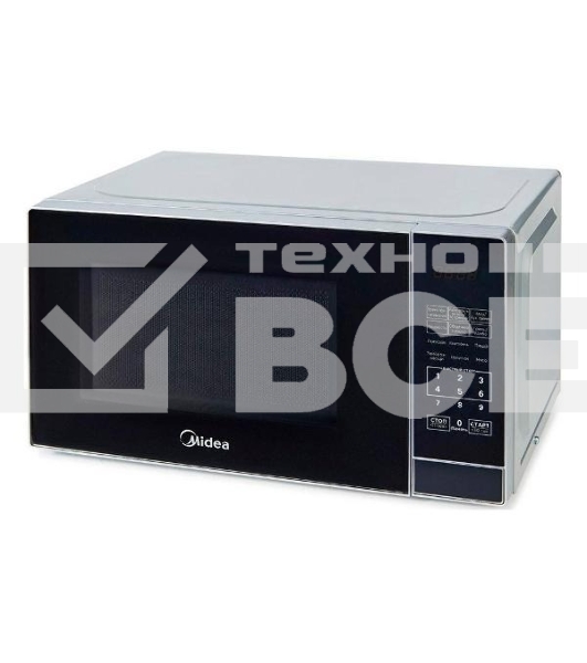 Микроволновая печь Midea EG720CR1-S черный, 20 л, 700 Вт, переключатели - сенсор