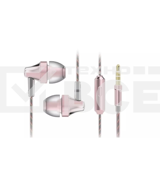Проводные наушники Harper HV-705 розовый, внутриканальные, 3.5 мм