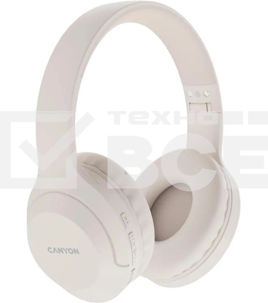 Гарнитура Canyon BTHS-3 бежевый, беспроводная + проводная, Bluetooth