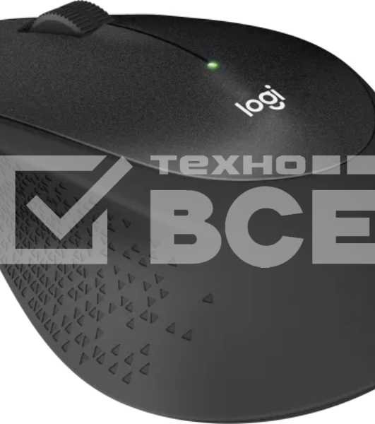 Мышь беспроводная Logitech M331 Silent Plus черный, 1000 dpi, радиоканал, USB, кнопки - 3