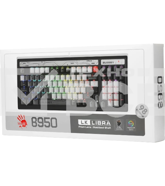 Клавиатура A4Tech Bloody B950 механическая серый/черный USB for gamer LED (B950)