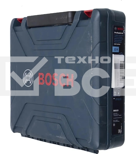 Дрель-шуруповерт Bosch GSR 120-LI C, Аккумуляторная, 12В, 2 АКБ, Кейс