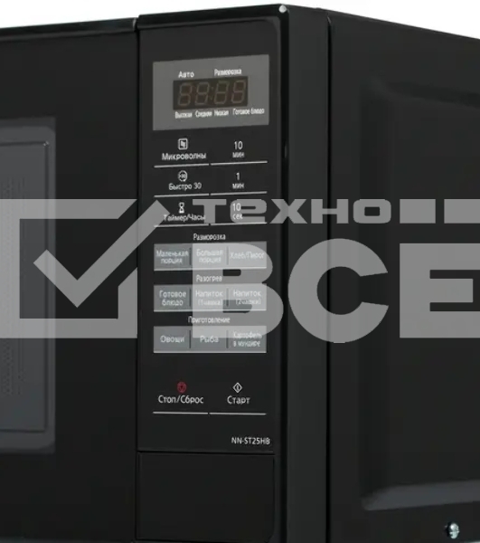 Микроволновая печь Panasonic NNST25HBZPE черный, 20 л, 800 Вт, переключатели - сенсор
