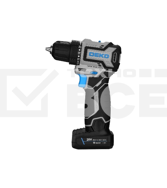 Дрель-шуруповерт Deko Loner 20V Pro 085-1010