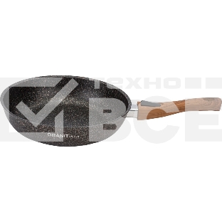 Сковорода Kukmara Granit ultra сго262а, 26 см, съемная ручка, без крышки, серый