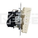 Розетка 1-местная IEK BRITE РСбш10-3-БрКр (BR-R16-16-K10) с заземлением, с защитными шторками и крышкой, 16А, IP20, бежевый, фото3