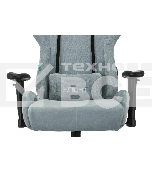 Кресло игровое Бюрократ VIKING KNIGHT LT28 FABRIC серо-голубой крестовина металл/пластик