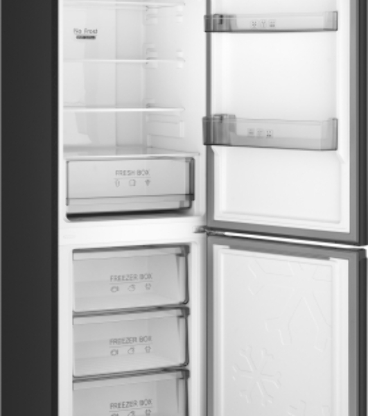 Холодильник Weissgauff WRK 185 Total NoFrost Inverter темная сталь двухкамерный 205/86л морозилка снизу