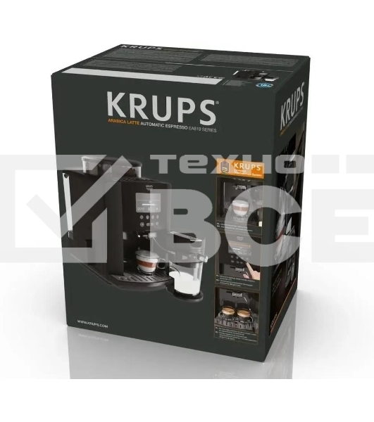 Кофемашина Krups Arabica Latte EA819E10 1450Вт черный/коричневый