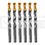 Сверло по металлу Denzel 12 мм, HSS-Tin, Golden Tip, 6 шт., фото 1