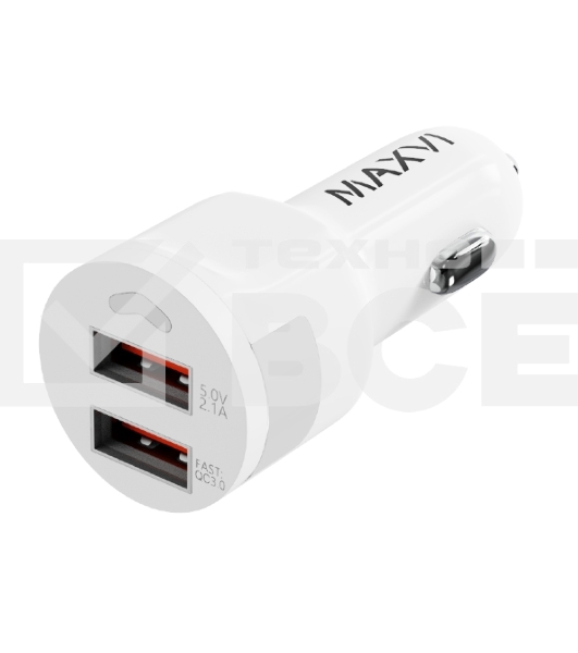 Автомобильное зарядное устройство Maxvi CCM-522 Plus T белый 5.2A