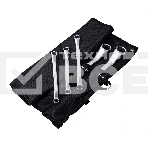 Набор накидных изогнутых гаечных ключей 12 шт Deli DL150012A Спецификация: 6x7, 8x9, 10x11, 12x13, 14x15, 16x17, 18x19, 20x22, 21х23, 24х27, 25х28, 30х32. Матовая хромированная поверхность. Чехол из ткани Oxford., фото2