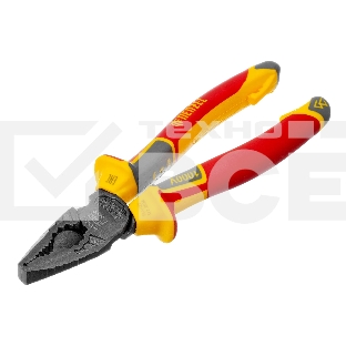 Плоскогубцы комбинированные Denzel диэлектрические трехкомпонентные рукоятки до 1000 В, 180 мм