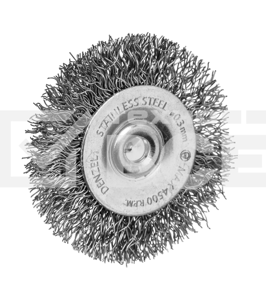 Набор щеток для дрели Denzel 1 Плоская 50 мм, 2 Чашки 25-50 мм, шпилька, нерж. вит. проволока