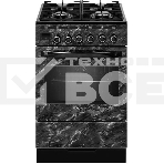 Плита комбинированная Gefest ПГЭ 5502-04 0053 черный, конфорок 4 шт, духовка 55 л, 50 см x 85 см x 58.5 см, фото 1