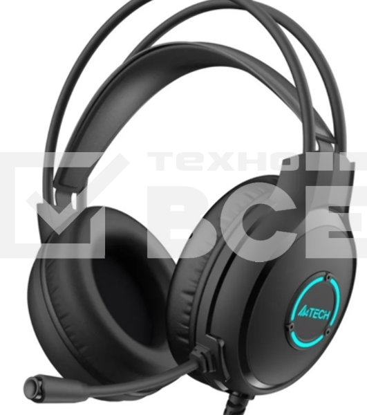 Наушники с микрофоном A4Tech Fstyler FH300U черный 2м накладные USB оголовье