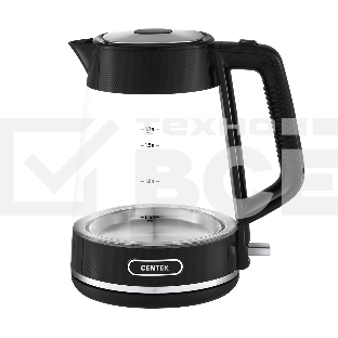 Чайник Centek CT-1014 (черный) стекло 1.7л, 2200Вт, LED, Защита от перегрева, STRIX контроллер