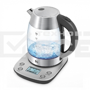 Чайник BQ KT1703G черный/стальной, Мощность: 2200 Вт, Oбъем: 1.7 л